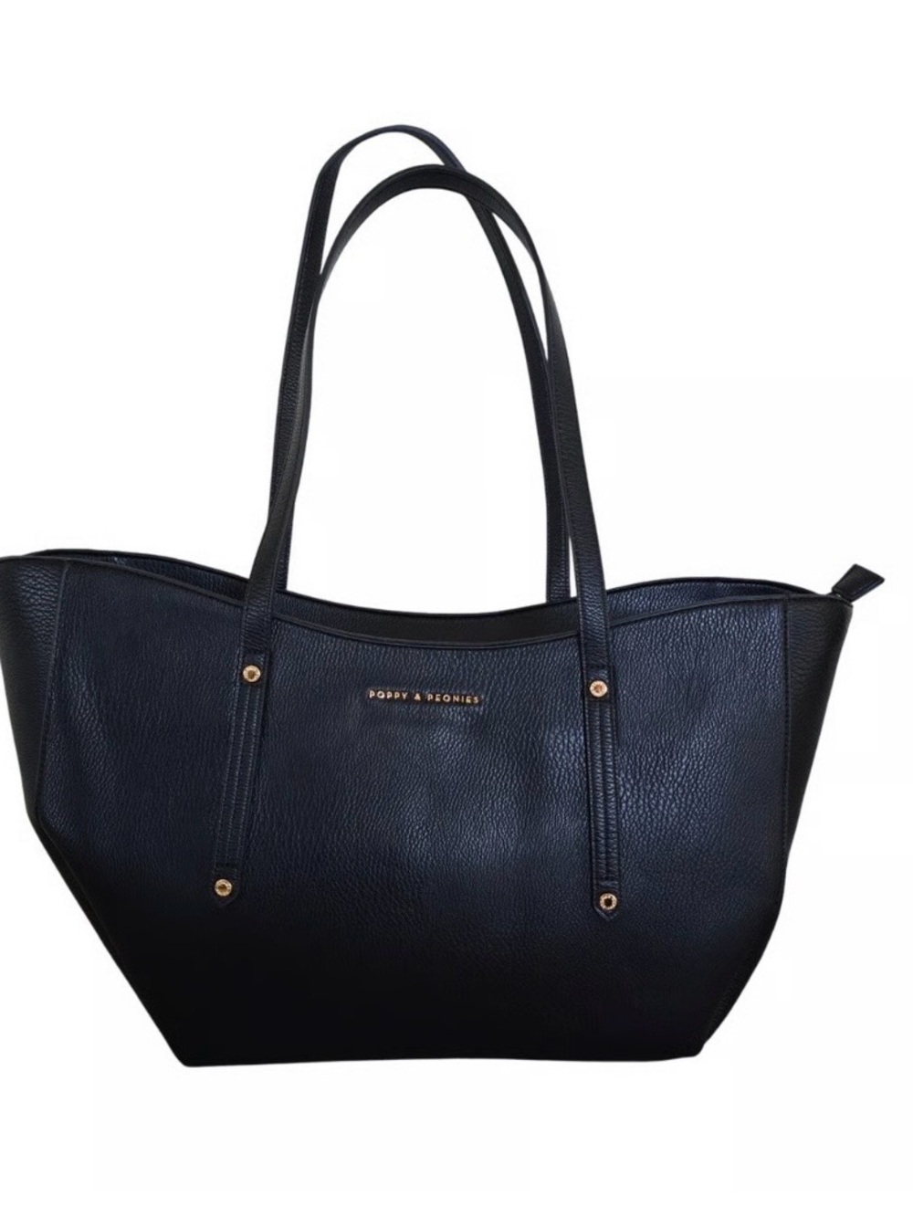 Poppy & Peonies Black Muse Tote